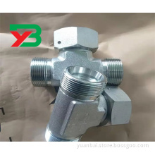 Hydraulic tee connecting pipe fittings